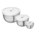 Zwilling Fresh & Save sada 3 nerezových mís s vakuovacími víky  1031017