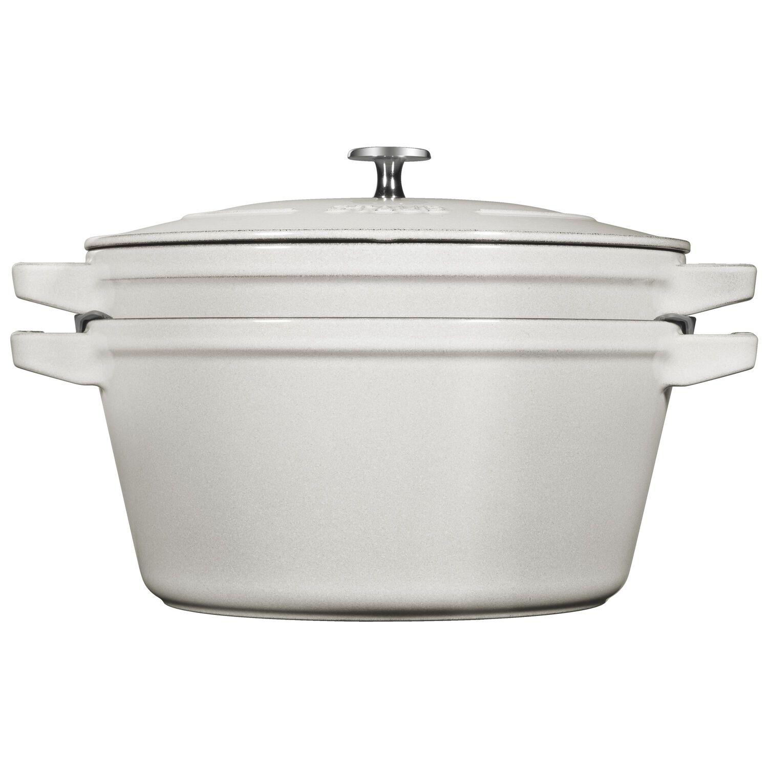 Staub Cocotte set hrnců 2 ks + poklice, 24 cm, bílý lanýž 1010879