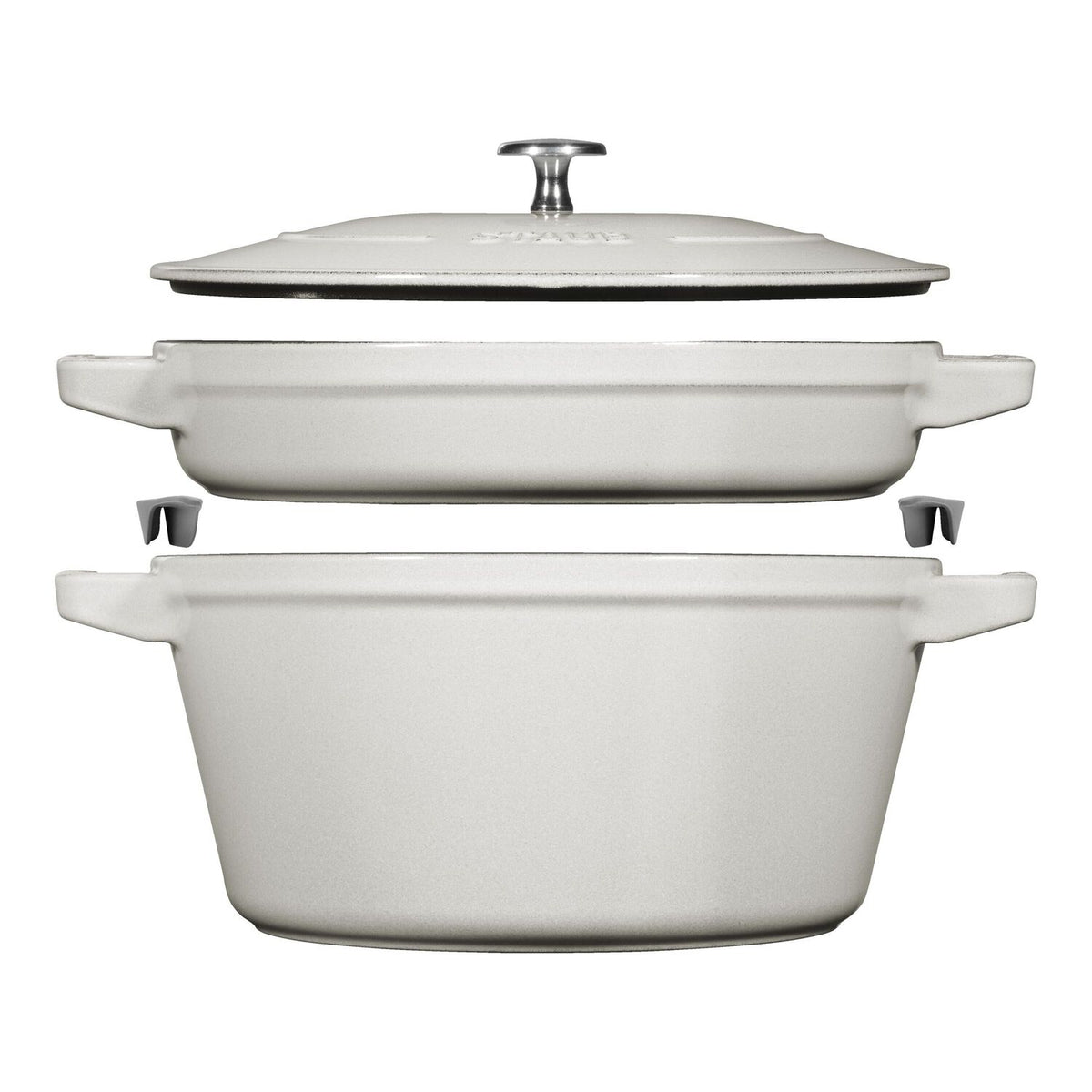 Staub Cocotte set hrnců 2 ks + poklice, 24 cm, bílý lanýž 1010879