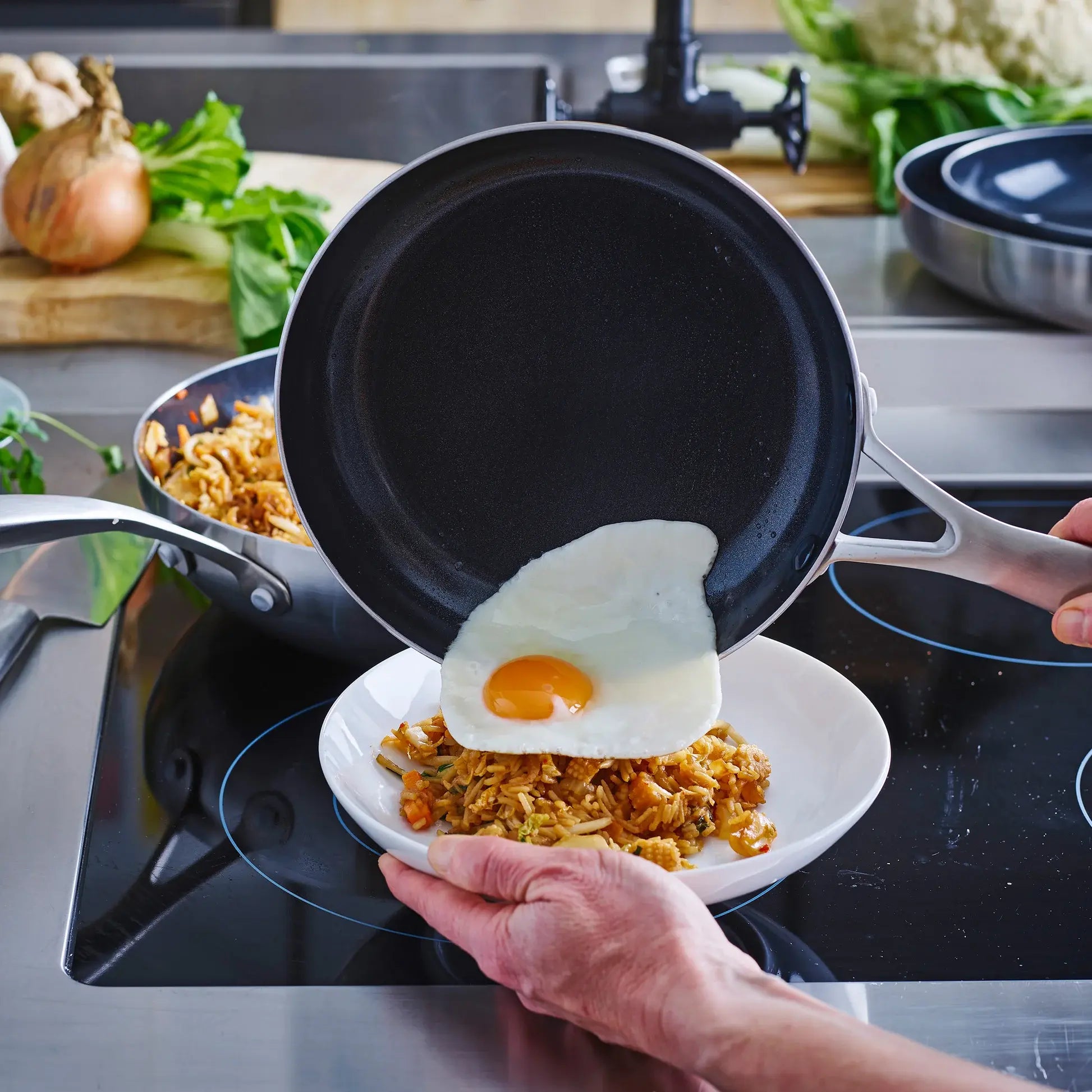 GreenPan GENEVA pánev 20 cm, nerezová CC004778-001