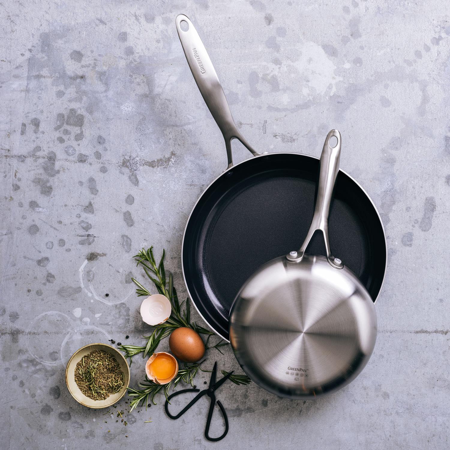 GreenPan GENEVA sada pánví 20 + 28 cm, nerezová CC004783-001