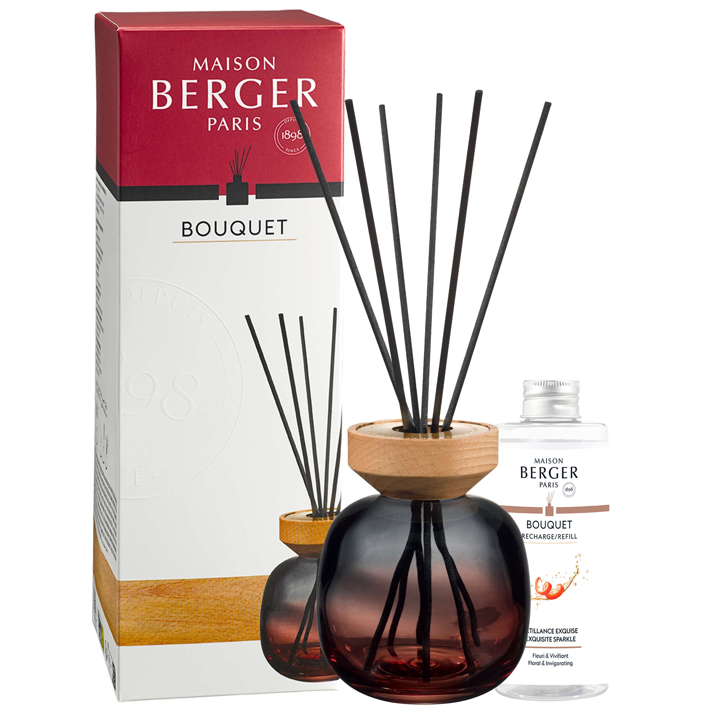 Maison Berger Paris Wodd difuzér 0,18l s náplní Intenzivní třpyt šedý 7878