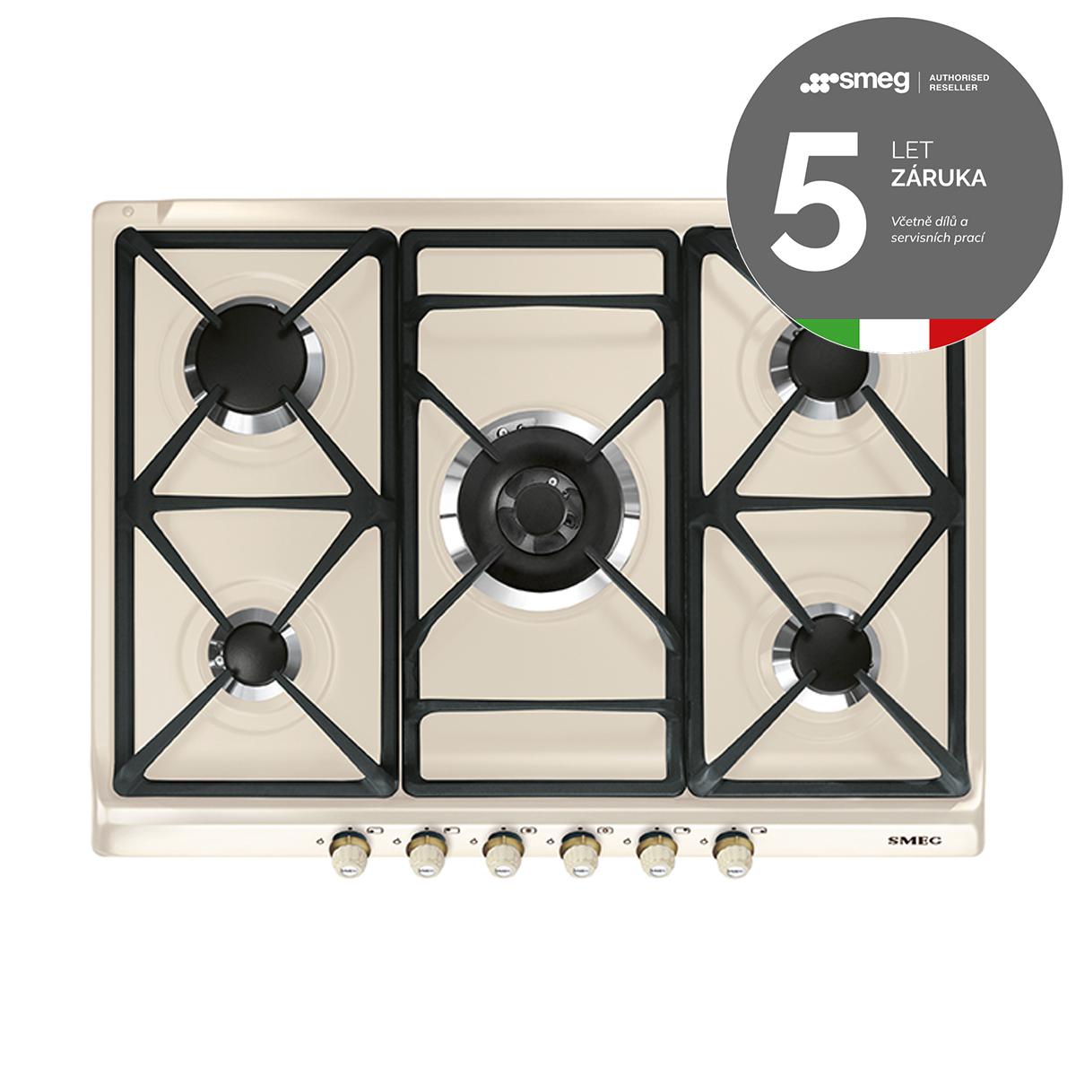 SMEG_MDA SMEG plynová varná deska SR775, 75 cm, 5 varných zón