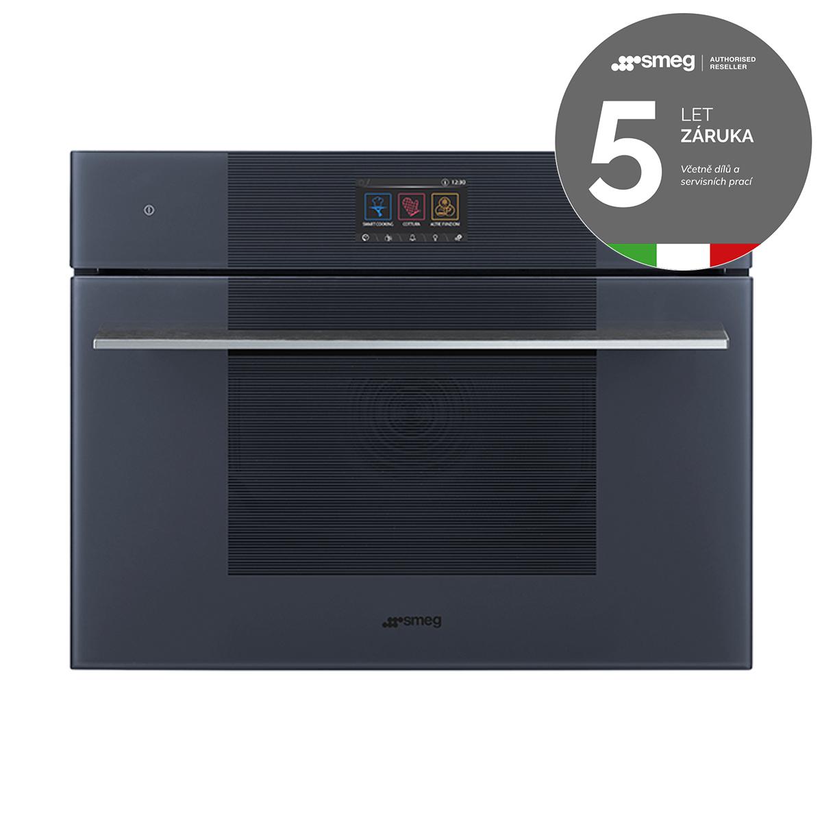 SMEG_MDA Kompaktní mikrovlnná trouba SO4104M2PG, 45 cm, objem 40 l, Neptune Grey SO4104M2PG