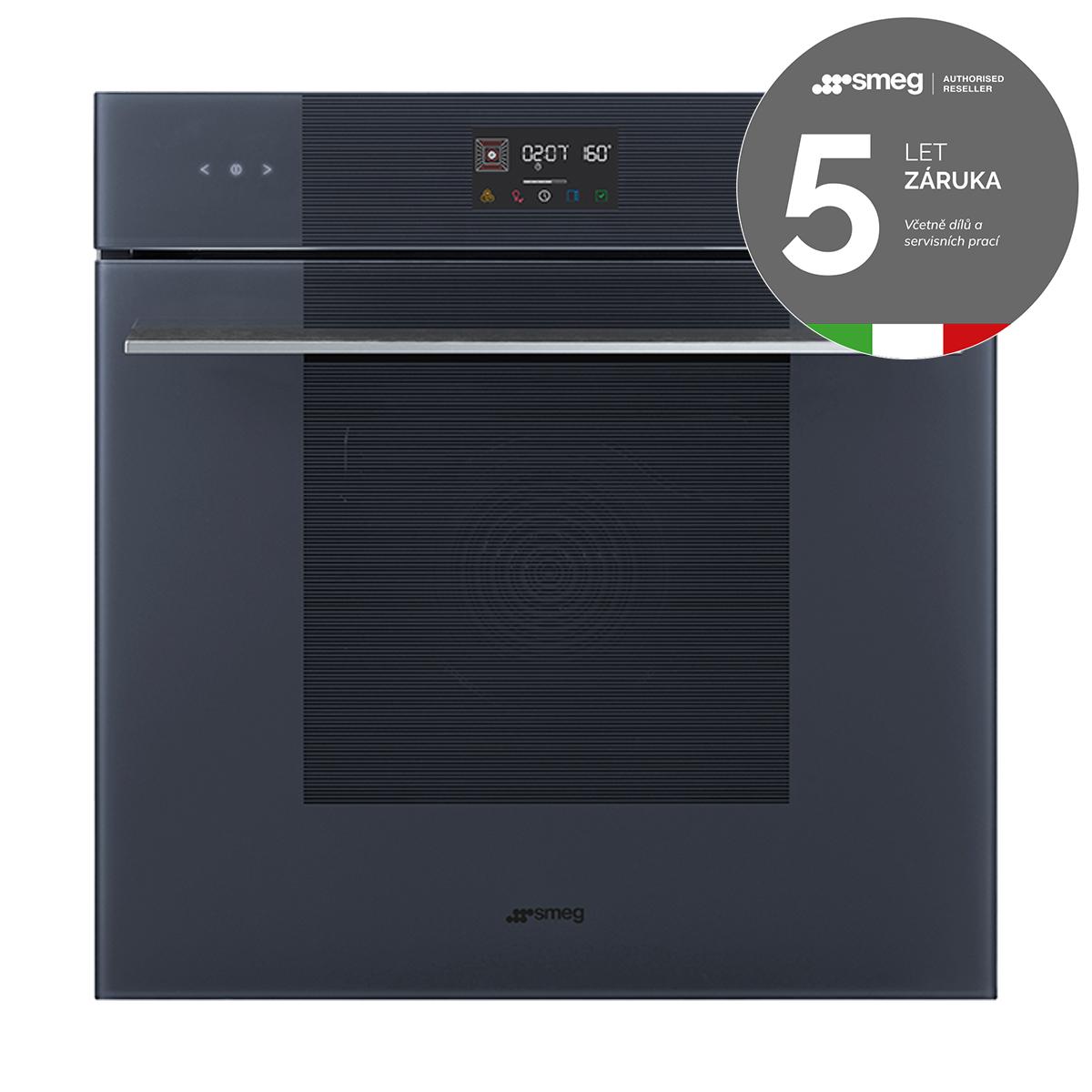 SMEG_MDA SMEG trouba, 60 cm, pyrolýza, EvoScreen LCD-Display02, 10 funkcí, objem 68 l, šedá SOP6102TG