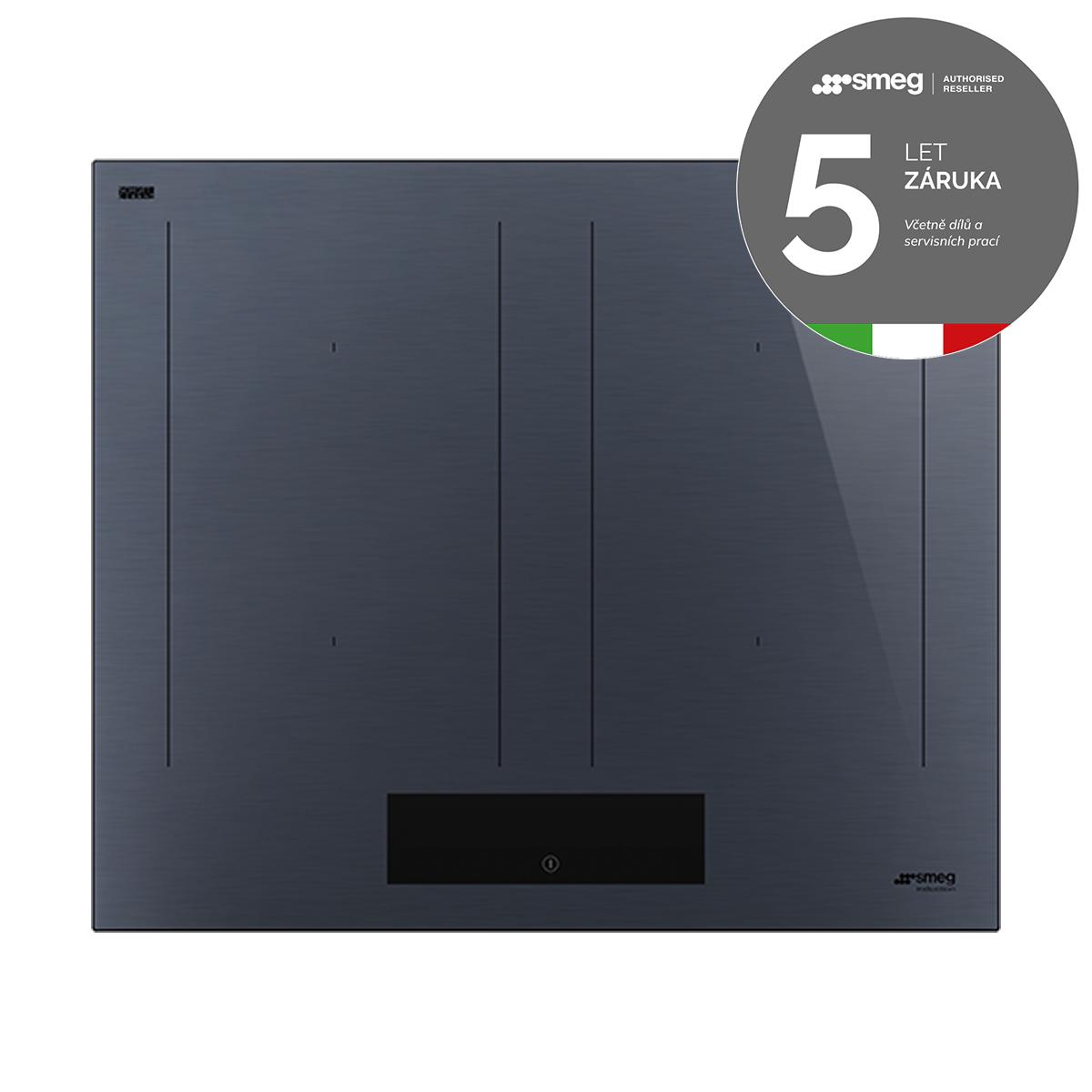 SMEG_MDA SMEG indukční varná deska, 60 cm, dotykové ovládání, 4 varné zóny, šedá SIM1644DG