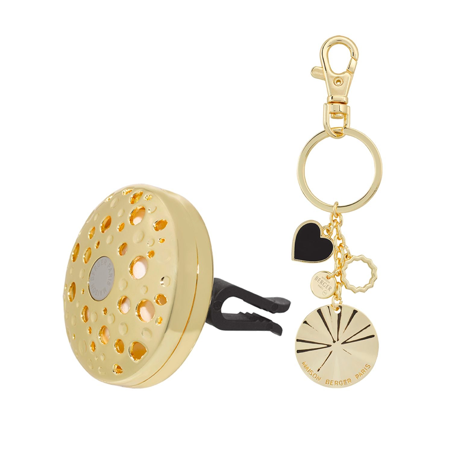 Maison Berger Paris Ophelia mini duo difuzér do auta s přívěskem Liliflora zlatý 7888