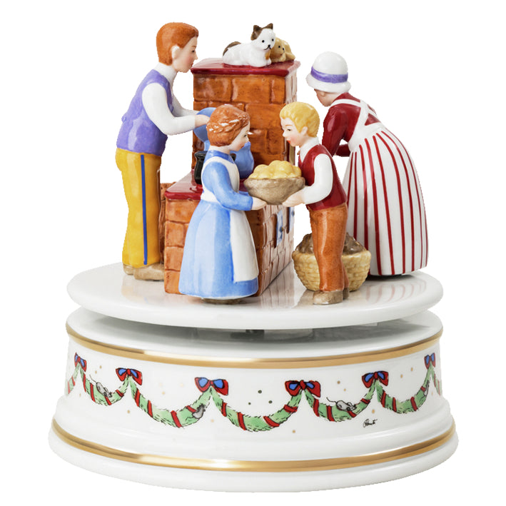 Rosenthal Vánoční hrací skříňka XXL, Vánoční hostina, Ø 15,5 cm 02411-727522-27414