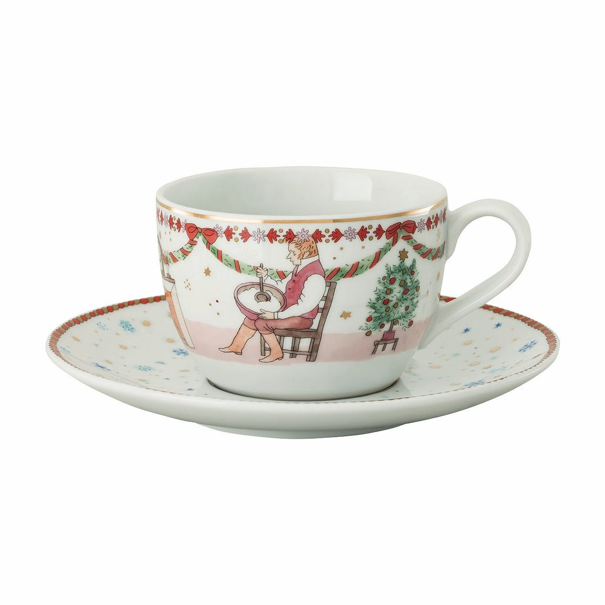 Rosenthal Vánoční cappuccino šálek s podšálkem, Vánoční hostina, 220 ml / Ø 16 cm 02476-727522-14765