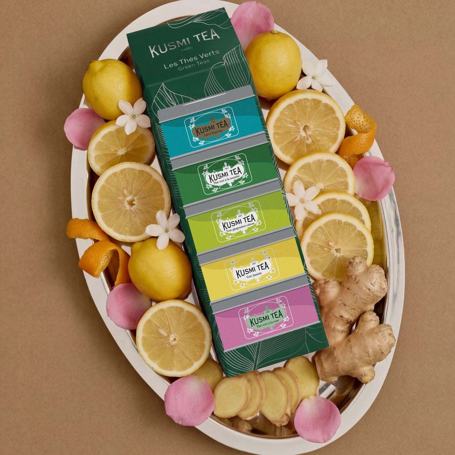Kusmi Tea Organic Green Teas set 5 miniatur 100g 21333A1141