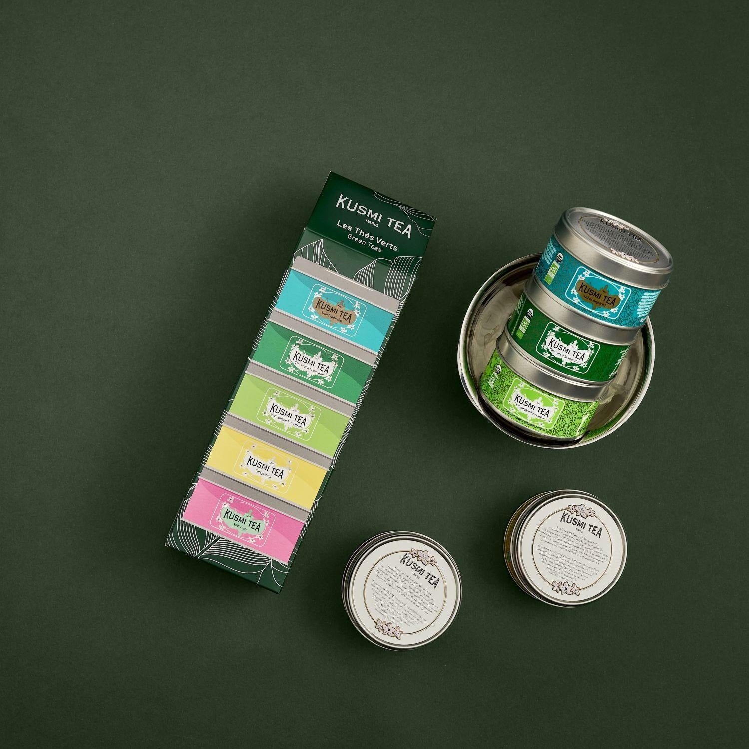 Kusmi Tea Organic Green Teas set 5 miniatur 100g 21333A1141