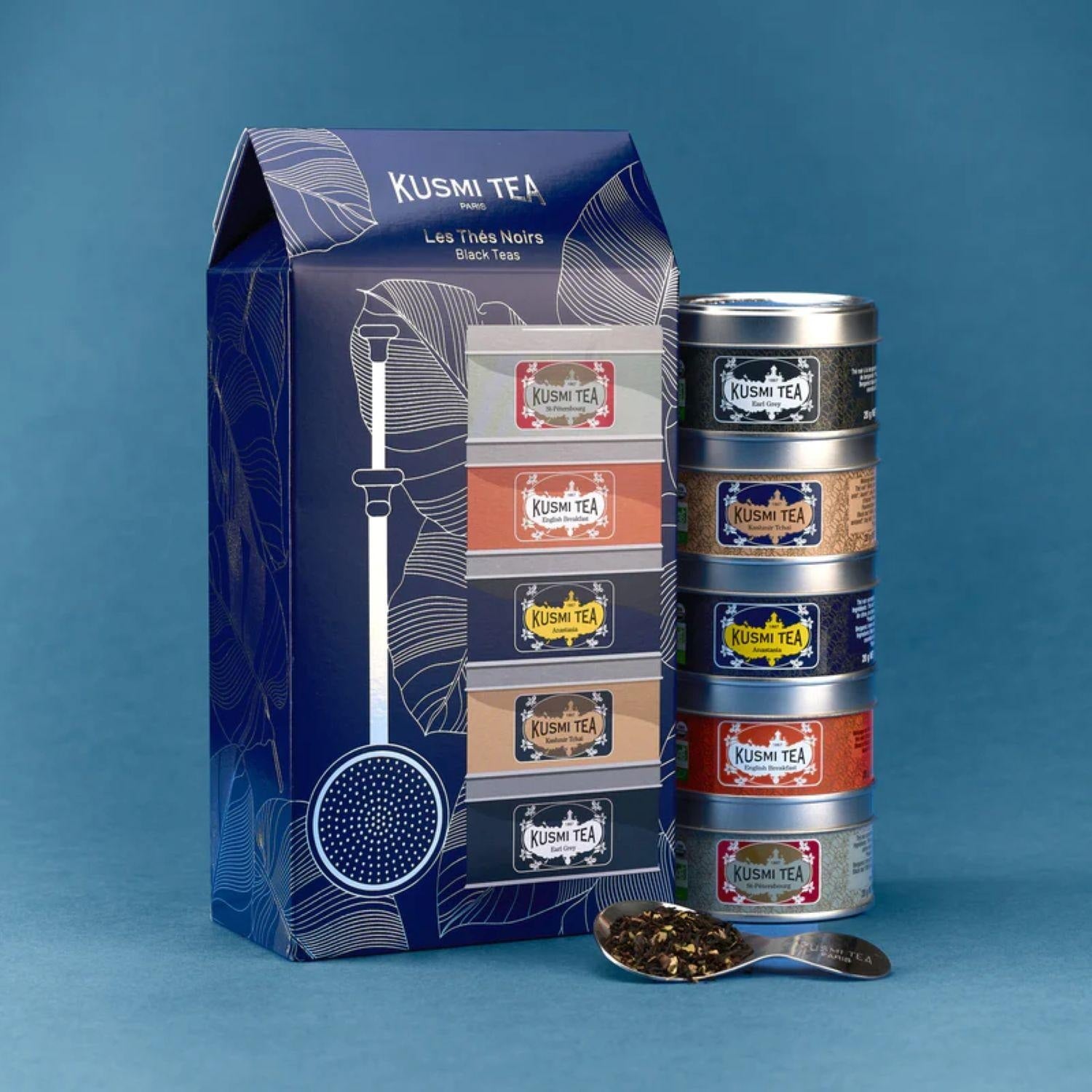 Kusmi Tea Organic Black Teas set 5 miniatur s infuzérem 100g 21332A1151
