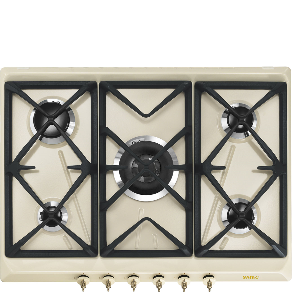 SMEG_MDA SMEG plynová varná deska SRV876, 70/75 cm, 5 varných zón