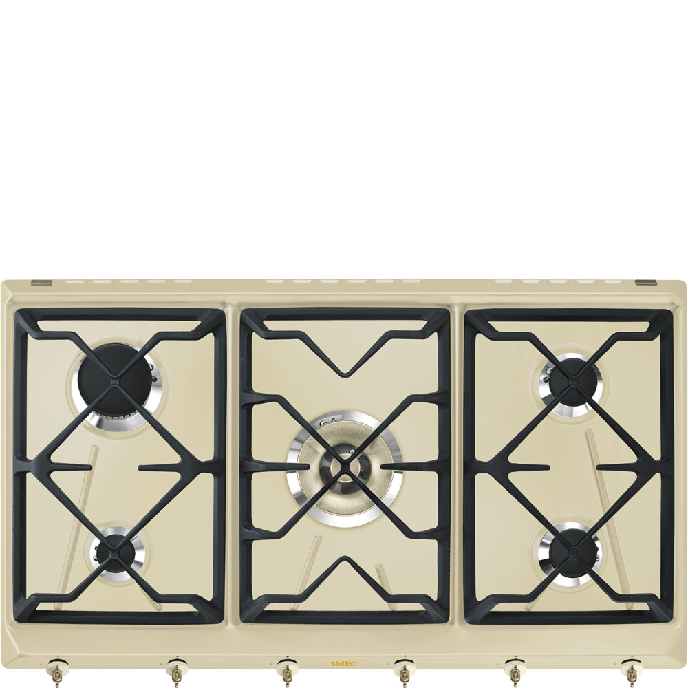 SMEG_MDA SMEG plynová varná deska SRV896, 90 cm, 5 varných zón