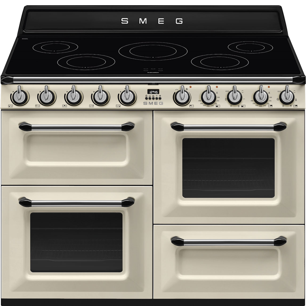 SMEG_MDA SMEG varné centrum, 110 x 60 cm, indukční varná deska, 3 trouby, objem 61/61 l
