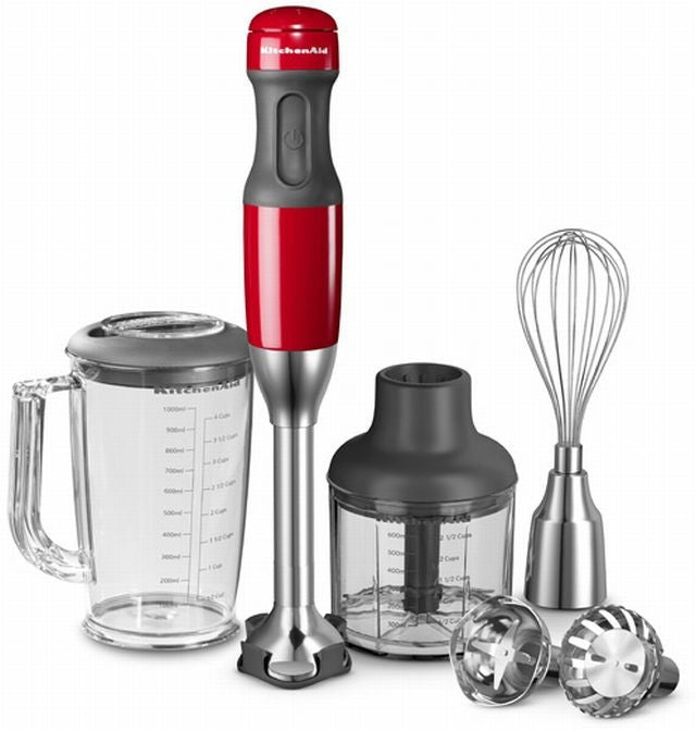 KitchenAid Tyčový mixér s příslušenstvím královská červená