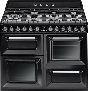 SMEG, varné centrum TR4110, 110x60 cm, plynová varná deska, 3 trouby, objem 61/61 l, pastelově modrá