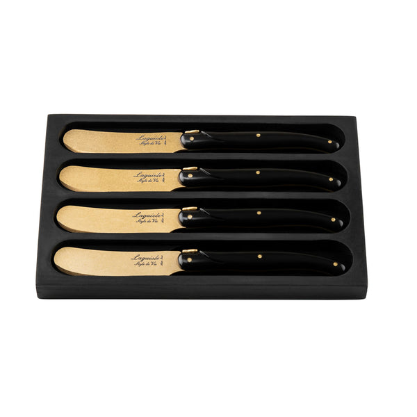 LAGUIOLE Prestige - nože na máslo, baleno v luxusní černé dřevěné krabičce